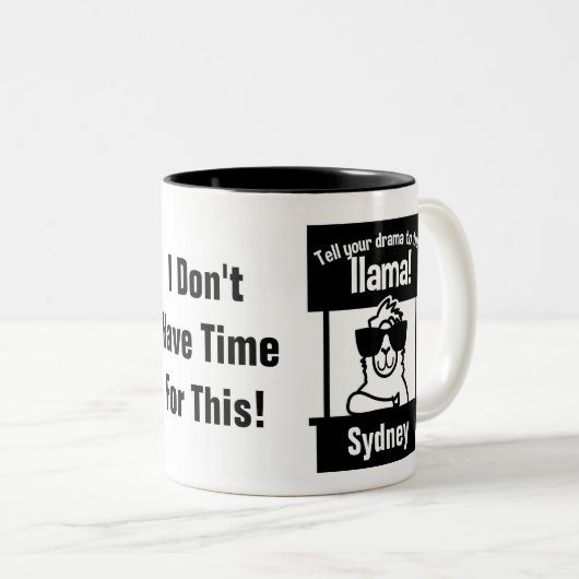 ラマにあなたの戯曲を個人化しますマグを言って下さい ツートーンマグカップ (正面右)