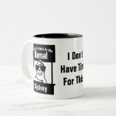 ラマにあなたの戯曲を個人化しますマグを言って下さい ツートーンマグカップ (正面左)