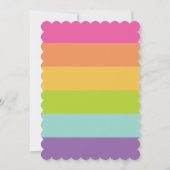 ラマのおもしろいの第1バースデーパーティ招待状のアルパカ 招待状 (裏面)