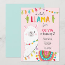 ラマのおもしろいの誕生日の招待のAlpaceの全フェスタ