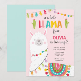 ラマのおもしろいの誕生日の招待のAlpaceの全フェスタ 招待状