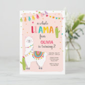 ラマのおもしろいの誕生日の招待のAlpaceの全フェスタ 招待状 (スタンド正面)