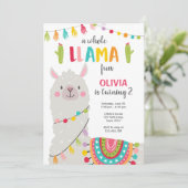ラマのおもしろいの誕生日の招待のAlpaceの全フェスタ 招待状 (スタンド正面)
