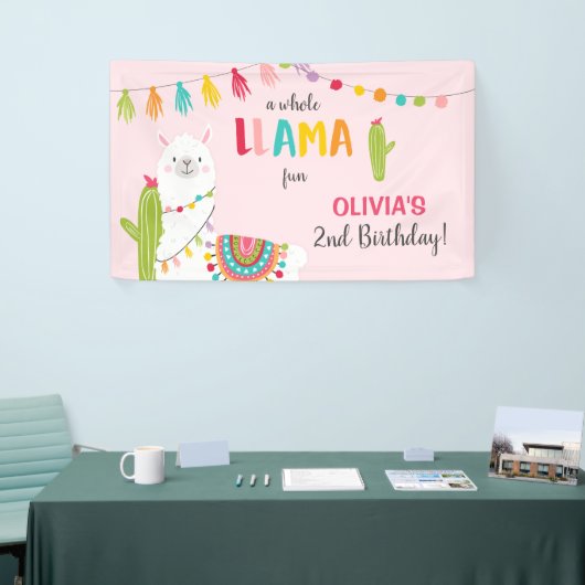 ラマのおもしろいの誕生日の旗のフェスタのメキシコ人のアルパカ 横断幕 (トレードショー)