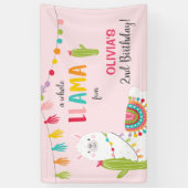 ラマのおもしろいの誕生日の旗のフェスタのメキシコ人のアルパカ 横断幕 (縦)