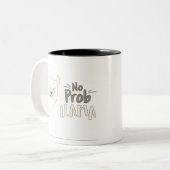 ラマのしゃれ、Problemaのしゃれ無し、Probllama無し ツートーンマグカップ (正面左)