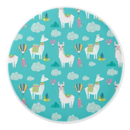 ラマのアルパカ セラミックノブ (正面)