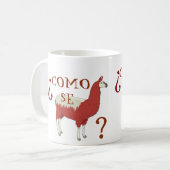 ラマのイメージのComo Seのラマのマグ コーヒーマグカップ (正面左)