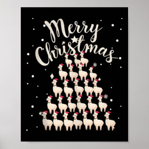 ラマのクリスマスツリーラマスのクリスマスツリータンクトップ1 ポスター