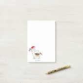 ラマのクリスマス子供かわいいユーモア ポストイット (デスク上)