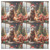 ラマのクリスマス・タイム ファブリック (見本)