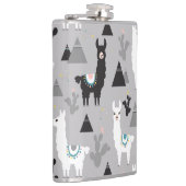 ラマのサボテンの山々、シームレスなパターン。 フラスク (右)