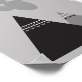ラマのサボテンの山々、シームレスなパターン。 ポスター (角)