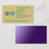 ラマのスイートピー: 賢い女家長のラマ 名刺 (正面/裏面)