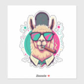 ラマのステッカーがすべての詳細で喜びを燃やす シール (シート)