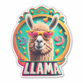 ラマのステッカーが動物愛好家に最適 シール