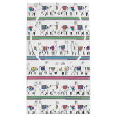 ラマのストライプなパターン スモールペーパーバッグ (裏面)