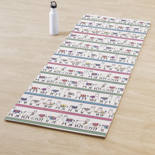 ラマのストライプなパターン ヨガマット (インサイチュ)