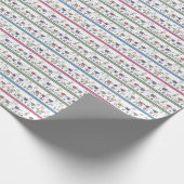 ラマのストライプなパターン ラッピングペーパー (角)