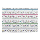 ラマのストライプなパターン 枕カバー (裏面-右)