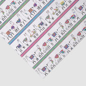 ラマのストライプなパターン 薄葉紙 (詳細)