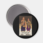 ラマのダンスでダージェリング マグネット (正面/裏面)