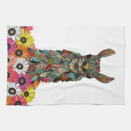 ラマのデイジー愛白 キッチンタオル