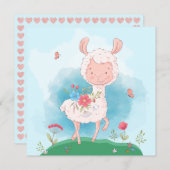 ラマのホリデーカード シーズンカード (正面/裏面)