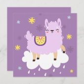 ラマのホリデーカード シーズンカード (正面/裏面)