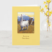 ラマのマゼ・母の日 カード (黄色い花)