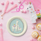 ラマのママおよびベビーの紙皿 ペーパープレート (パーティー)