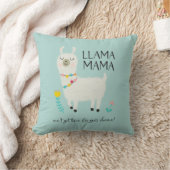 ラマのママTime For Dramaのタイポグラフィ クッション (ブランケット)