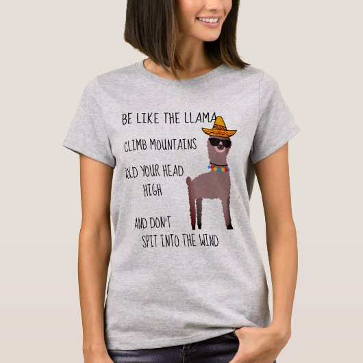 ラマのワイシャツのようであって下さい Tシャツ (正面)