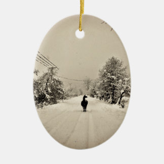 ラマの冬 セラミックオーナメント