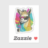 ラマの好意ステッカー シール (シート)