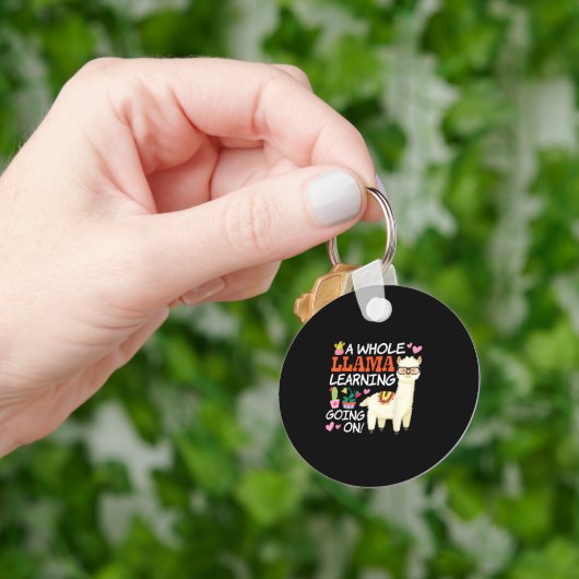 ラマの学先生学生アルパカ愛好家 キーホルダー (手)