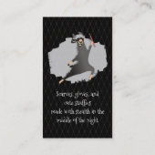 ラマの忍者のかぎ針編みホックヤーンは名刺を制作します 名刺 (裏面)