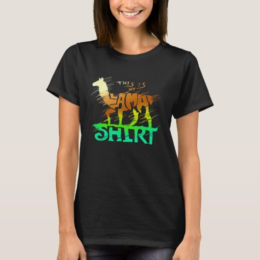 ラマの恋人のフレーズこれは私のラマのグラフィック Tシャツ (正面)