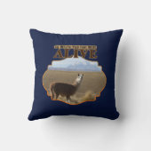 ラマの最も生感じきた冒険家に行く クッション (裏面)