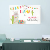 ラマの楽しい誕生日バナー フィエスタ メキシカン アルパカ 横断幕 (トレードショー)