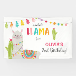 ラマの楽しい誕生日バナー フィエスタ メキシカン アルパカ 横断幕