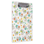 ラマの模様、かわいいラマ、アルパカ、花 クリップボード (右)