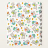 ラマの模様、かわいいラマ、アルパカ、花 プランナー手帳 (裏面)