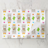 ラマの模様、可愛いラマ、アルパカ、サボテン ペーパーパッド (折り畳み)