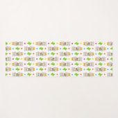 ラマの模様、可愛いラマ、アルパカ、サボテン ヨガマット (正面(横))