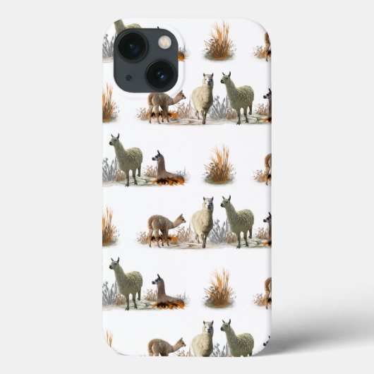 ラマの牧草地iPad Miniケース (色をお選びください) Case-Mate iPhoneケース (裏面)