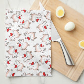 ラマの狂気 キッチンタオル (四つ折り)