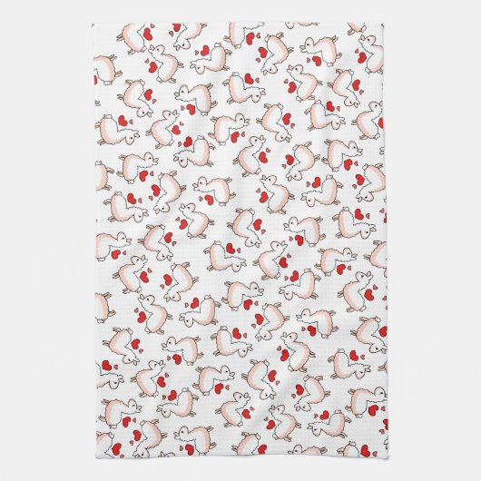 ラマの狂気 キッチンタオル (縦)