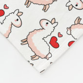 ラマの狂気 フリースブランケット (角)