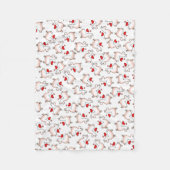 ラマの狂気 フリースブランケット (正面)